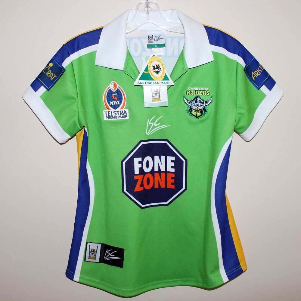 BNWT❤️vintage 2005 Canberra Raiders women's rugby jersey ISC home shirt NRL